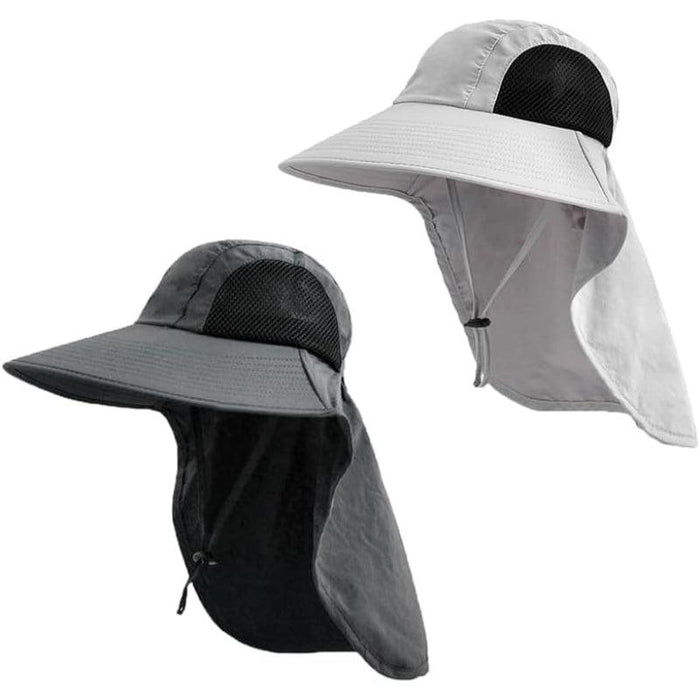 Pack of 2 Foldable Outdoor Hat Outdoor Hats for Sun Protection - USA Fish Bait