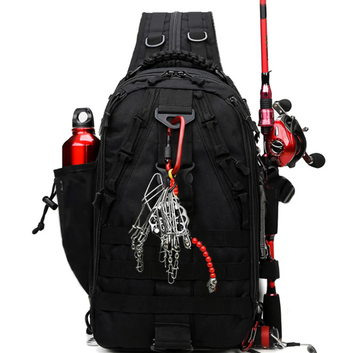 Fishing Tackle Backpack With Rod Holder