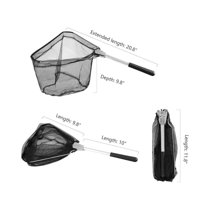 Telescoping Fishing Landing Net For Extendable Handle