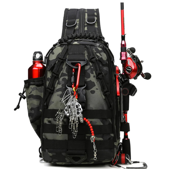 Fishing Tackle Backpack With Rod Holder