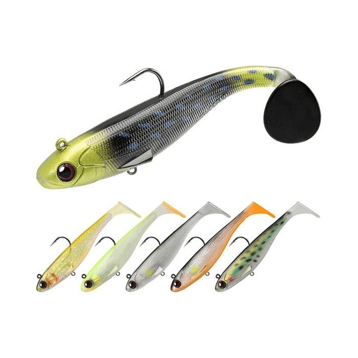 Pre-Rigged Soft Fishing Lures With Spinner Ready-to-Use Baits