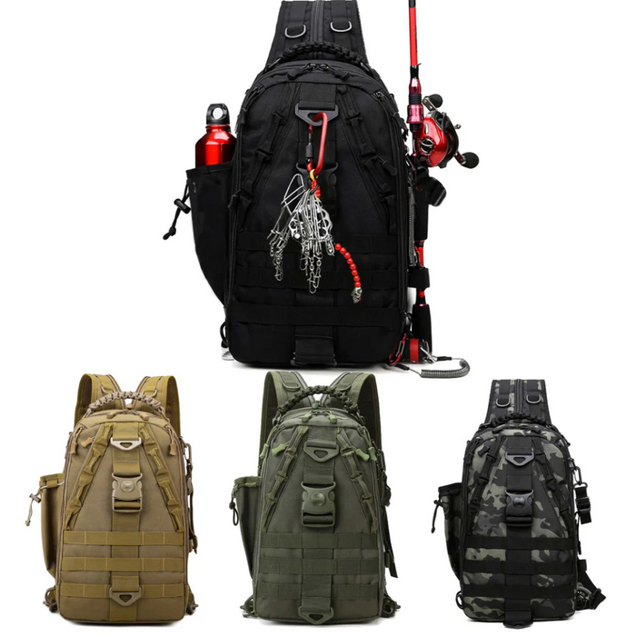 Fishing Tackle Backpack With Rod Holder