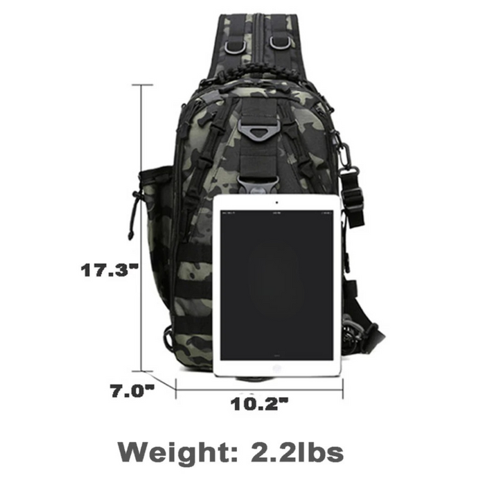 Fishing Tackle Backpack With Rod Holder