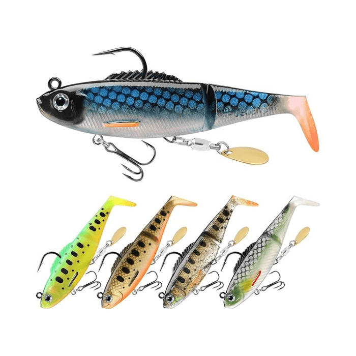 Pre-Rigged Soft Fishing Lures With Spinner Ready-to-Use Baits