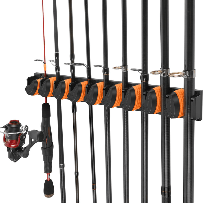 Fishing Rod Holder Mounted Storage Rack For Fishing Gear Organization