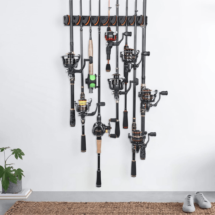 Fishing Rod Holder Mounted Storage Rack For Fishing Gear Organization