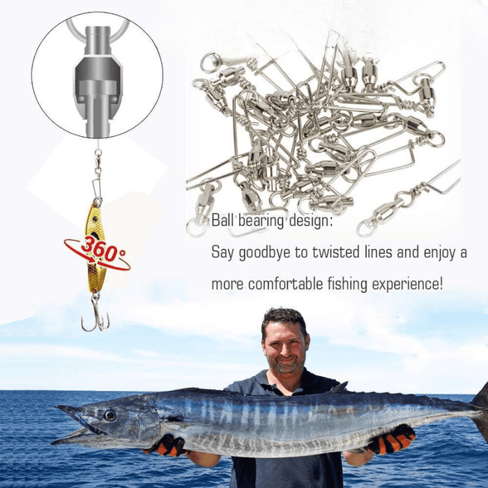 Fishing Swivels With Snap For Fishing Rigs