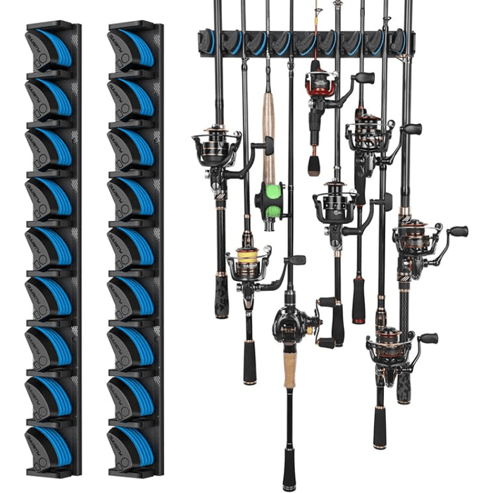 Fishing Rod Holder Mounted Storage Rack For Fishing Gear Organization