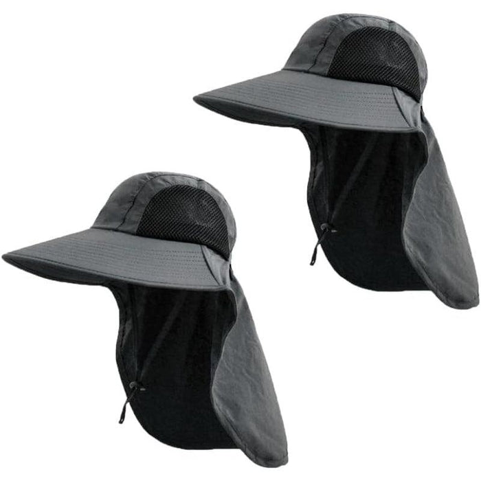Pack of 2 Foldable Outdoor Hat Outdoor Hats for Sun Protection - USA Fish Bait