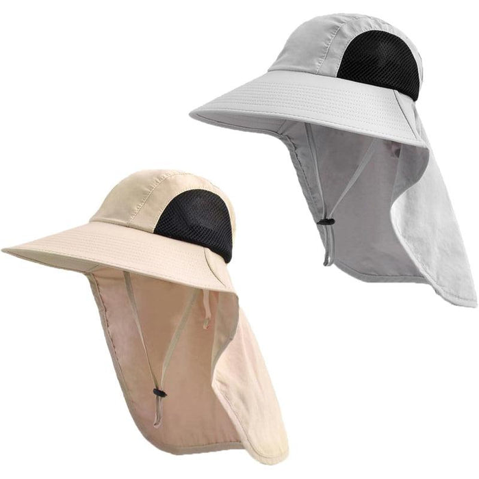 Pack of 2 Foldable Outdoor Hat Outdoor Hats for Sun Protection - USA Fish Bait