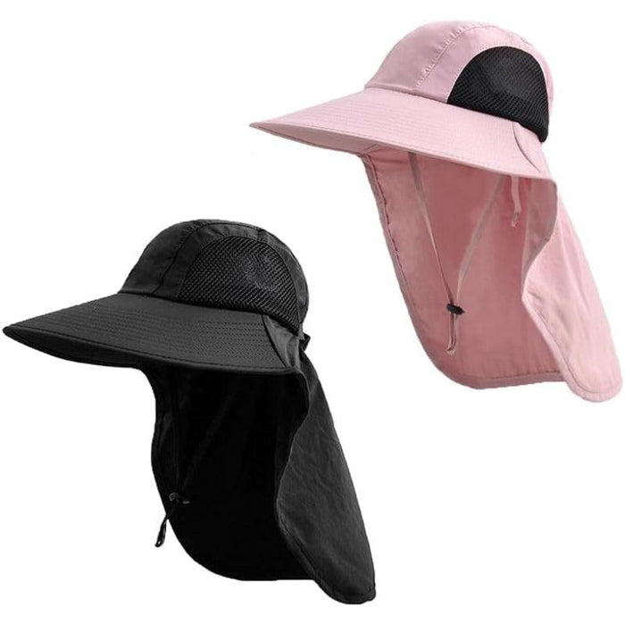 Pack of 2 Foldable Outdoor Hat Outdoor Hats for Sun Protection - USA Fish Bait