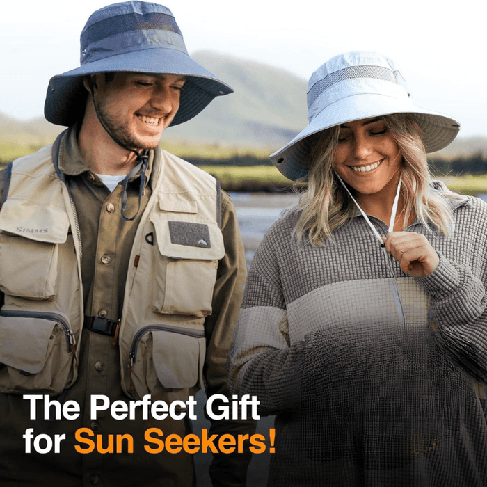 Pack Of Two Wide Brim Sun Hat With Mesh Ventilation For Adventure