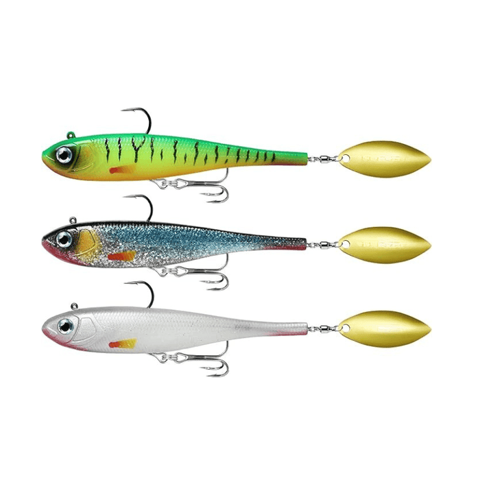 Pre-Rigged Soft Fishing Lures With Spinner Ready-to-Use Baits