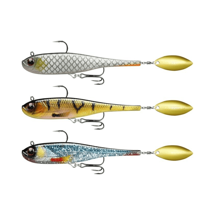 Pre-Rigged Soft Fishing Lures With Spinner Ready-to-Use Baits