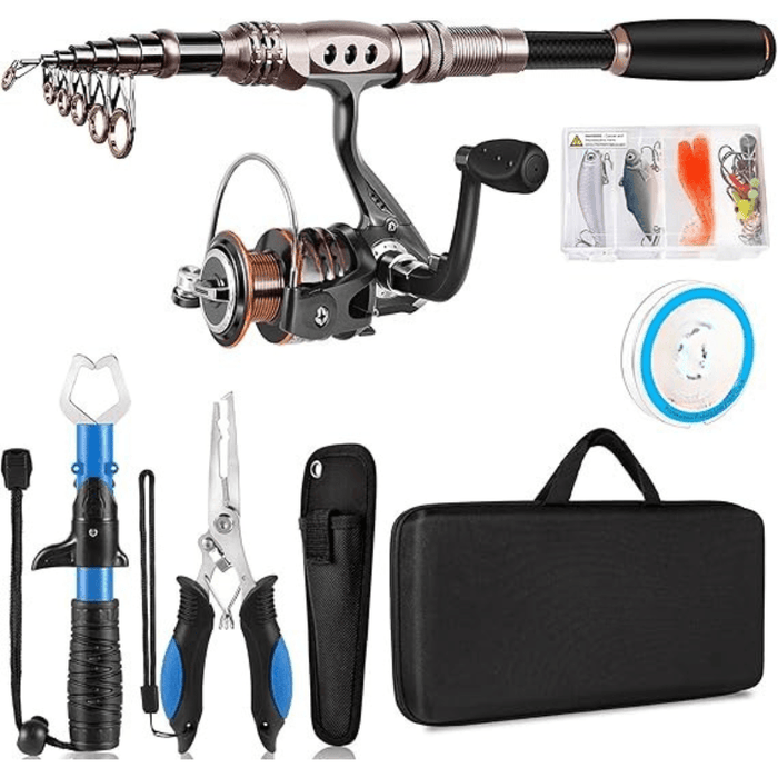 Telescopic Fishing Rod And Reel Combo Kit For Freshwater Fishing