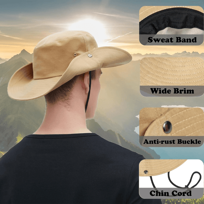 Western Style Cowboy Hat With Adjustable Strap