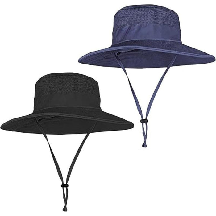 Pack Of 2 Wide Brim Foldable And Lightweight Foldable Fishing Hat
