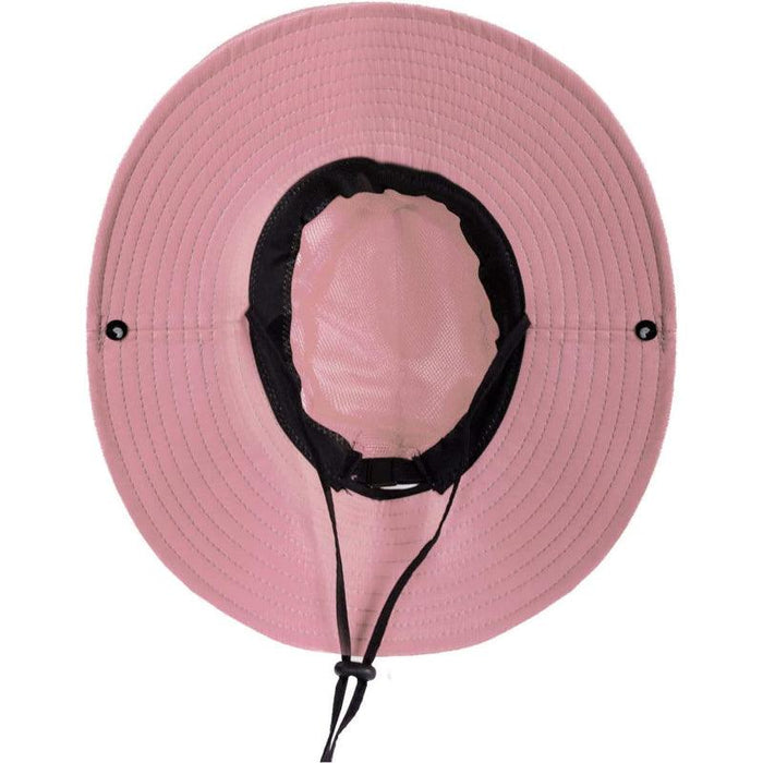 Packable Wide Brim Sun Hat With Adjustable Fit And Ponytail Opening