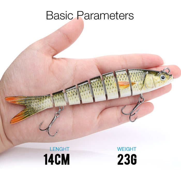 8-Segment Sinking Wobbler Swimbait Lure