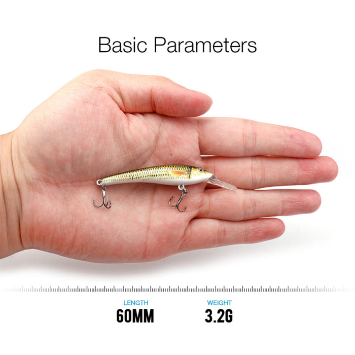 60mm Mini Minnow Wobbler Fishing Lure