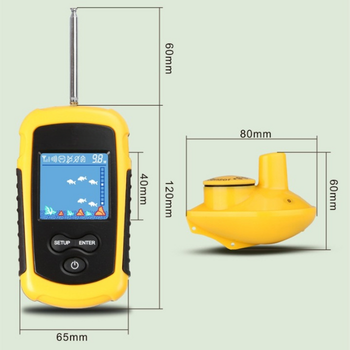 Wireless Sonar Fish Finder With Handled Transducer