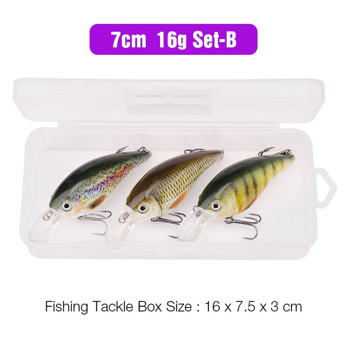 10G/16G Floating Crankbait Wobbler Lure Set