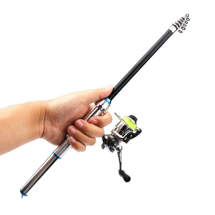 Telescopic Spinning Mini Fishing Carpe Rod With Reel