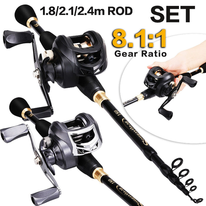 Casting Fishing Rod and Reel Combo