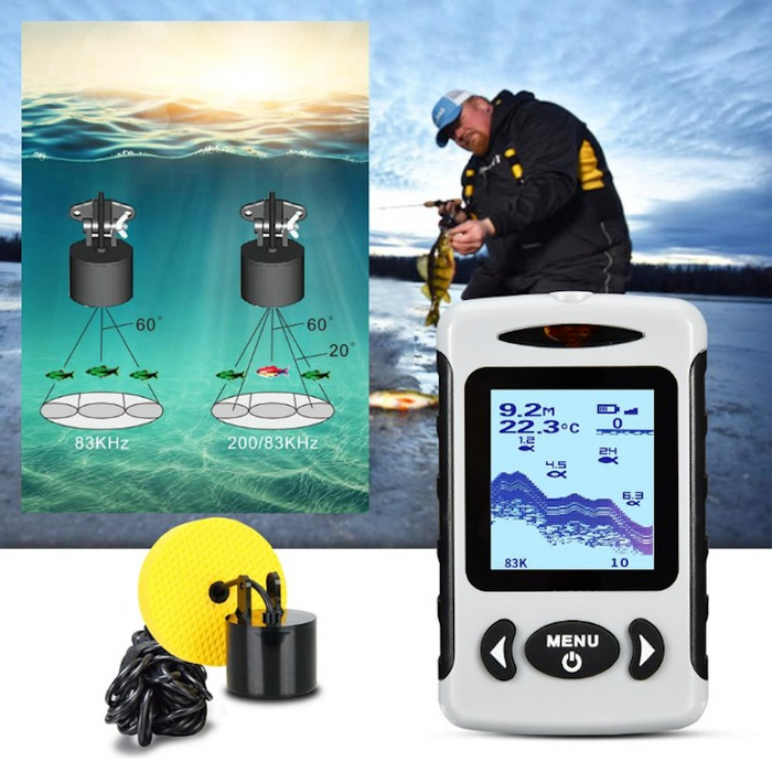 2.2" LCD Portable Dual Sonar Frequency Fish Finder