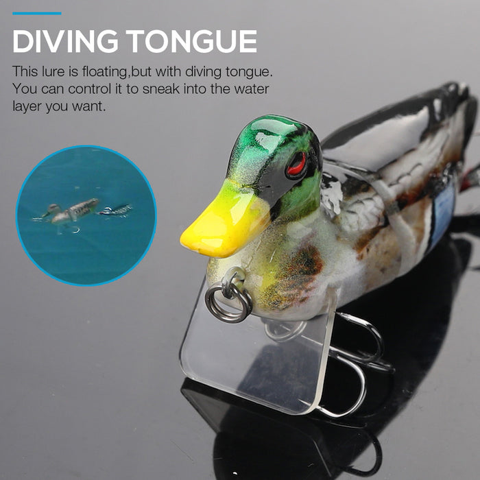 Artificial Jointed Duck Wobbler Floating Bait