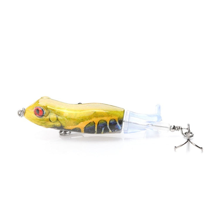 9CM 11G Topwater Frog Popper with Rotatable Tail