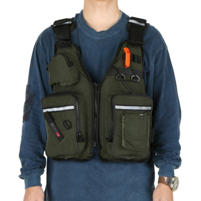 Life Jacket Buoyancy Vest with Water Bottle Holder