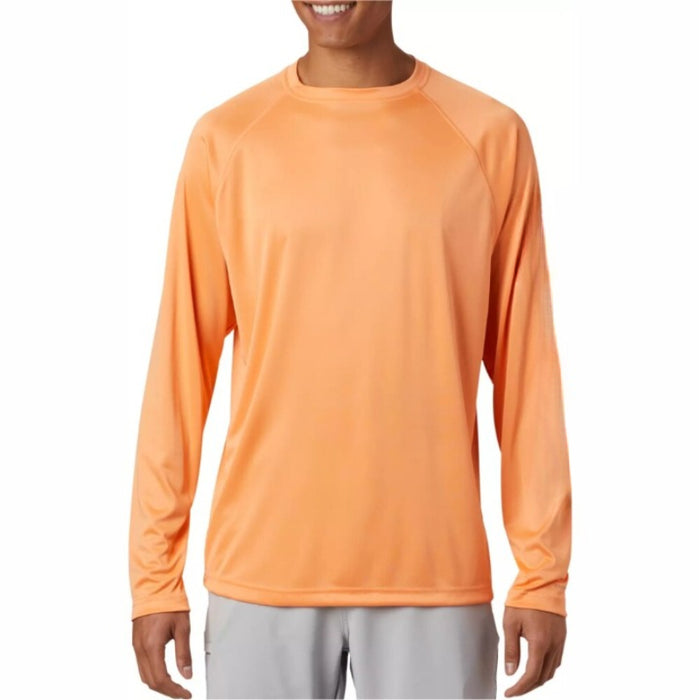 Outdoor Long Sleeve Solid Mesh T-shirt