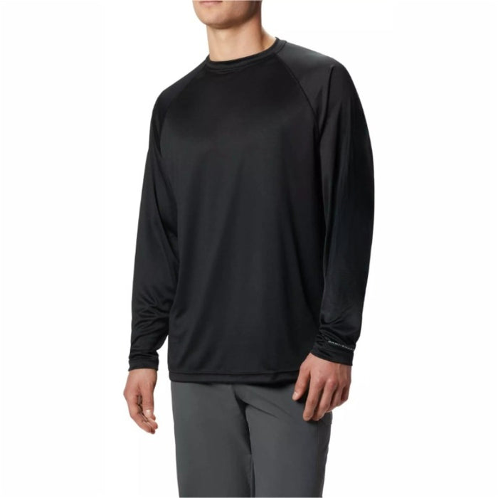 Outdoor Long Sleeve Solid Mesh T-shirt